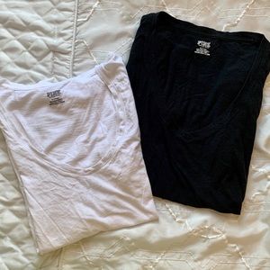 PINK Victoria’s Secret Perfect V-Neck Tees (2pc)